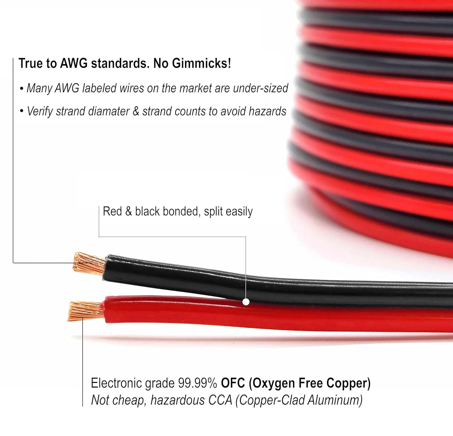سیم زیپی قرمز و مشکی 16 AWG 100% مس | کابل اف سی بافته 16 گیج برای دوربین خودرو، سیستم صوتی ماشین، آمپلی فایر، ساب ووفر، تریلر، اتصال از راه دور، جایگزینی سیم کشی اصلی چراغ ال ای دی (100 فوت) سیم زیپی قرمز و مشکی 16 AWG 100% مس | کابل اف سی بافته 16 گیج برای دوربین خودرو، سیستم صوتی ماشین، آمپلی فایر، ساب ووفر، تریلر، اتصال از راه دور، جایگزینی سیم کشی اصلی چراغ ال ای دی (100 فوت)