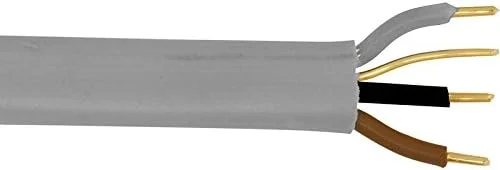 کابل برق تخت خاک و سه هسته ای 1.5 میلی متری خاکستری 6243Y به طول 5 متر کابل برق تخت خاک و سه هسته ای 1.5 میلی متری خاکستری 6243Y به طول 5 متر