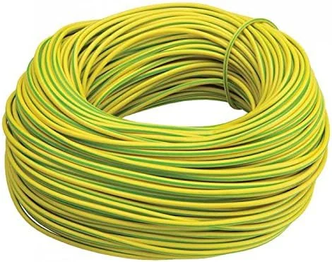 روکش سیم ارت PVC زرد/سبز - 2mm، 3mm، 4mm - رول کامل و طول های برش خورده مختلف موجود است (1 متر، 3mm)