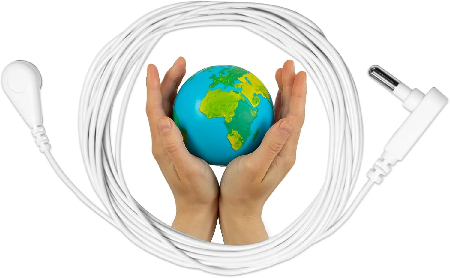 یک عدد سیم اتصال به زمین برای اتصال به زمین/روبالشی، سیم اتصال به زمین جهانی (4.5 متر، سفید)