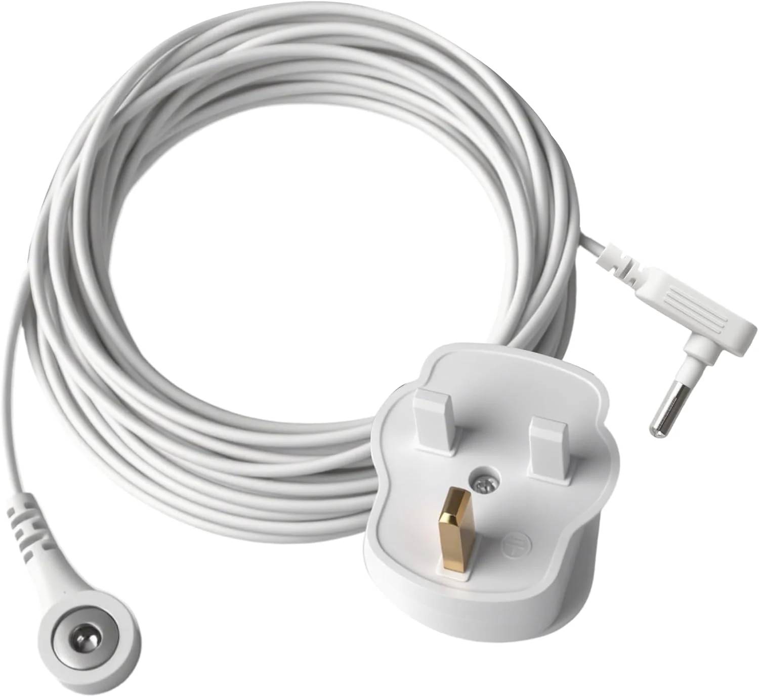 سیم اتصال به زمین با دوشاخه بریتانیایی 4.5 متری برای تشک، ملحفه، روبالشتی، پد، مچ بند و سایر محصولات اتصال به زمین