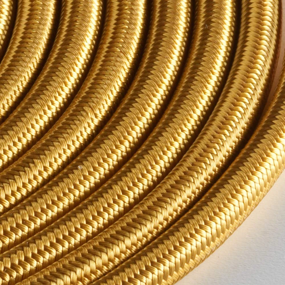 کابل پارچه ای گرد لایت Klartext برای روشنایی، 3 × 0.75 میلی متر، طلایی، 3 متر. توجه: کابل ارت شامل می شود! حداکثر ایمنی ضد شوک! کابل پارچه ای گرد لایت Klartext برای روشنایی، 3 × 0.75 میلی متر، طلایی، 3 متر. توجه: کابل ارت شامل می شود! حداکثر ایمنی ضد شوک!