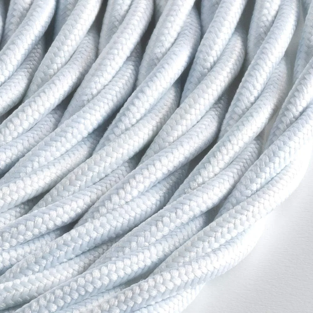 کابل بافته شده پارچه ای Klartext LUMIÈRE برای روشنایی 3x0.75 میلی متر سفید مات 5 متر توجه: کابل ارت شامل می شود! حداکثر ایمنی ضد شوک!