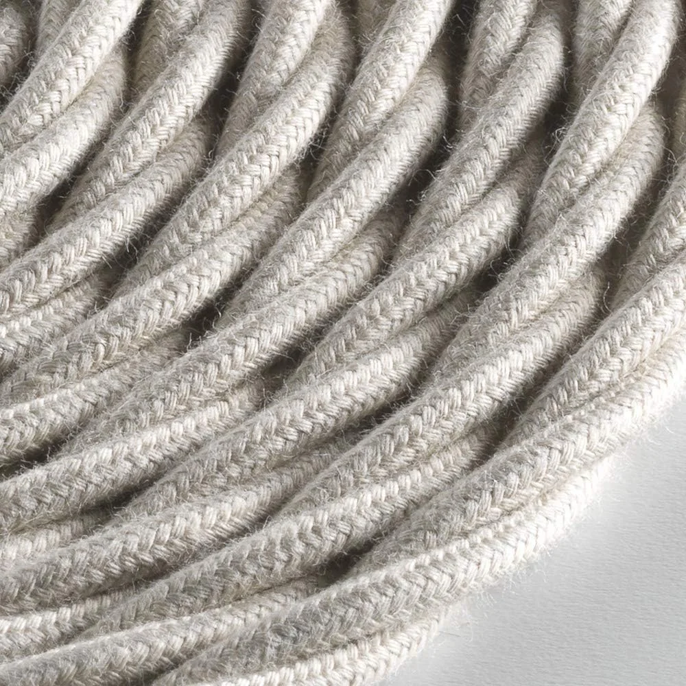 کابل پارچه ای بافته شده Klartext LUMIÈRE برای روشنایی 3x0.75 میلی متر پنبه 3 متر هشدار: کابل اتصال به زمین شامل می شود! حداکثر ایمنی ضد شوک!