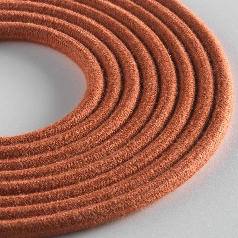 کابل پارچه ای گرد سبک Klartext برای روشنایی، 3 x 0.75 میلی متر، پنبه آجری، 5 متر. هشدار: شامل کابل ارت! کابل پارچه ای گرد سبک Klartext برای روشنایی، 3 x 0.75 میلی متر، پنبه آجری، 5 متر. هشدار: شامل کابل ارت!