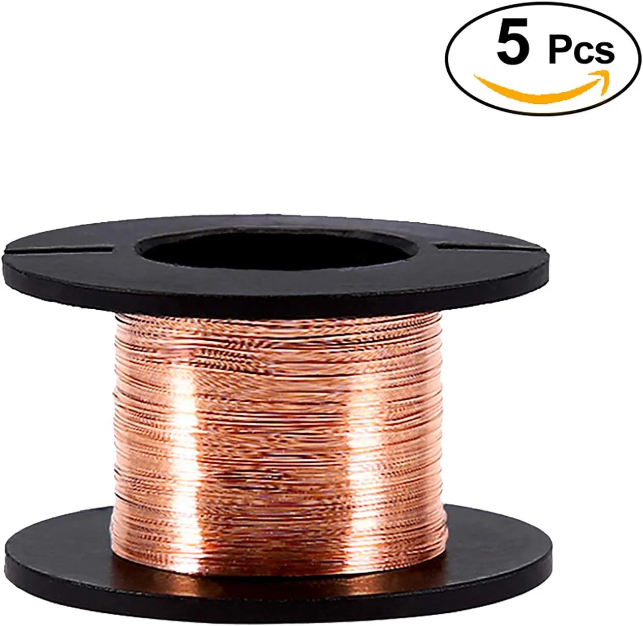 5 عدد سیم مسی لخت 120 سانتی متری - سیم گرد مسی لخت جامد 0.1 میلی متری سیم پیچ مسی سیم تعمیر روکش دار برای اتصال یا لحیم کاری