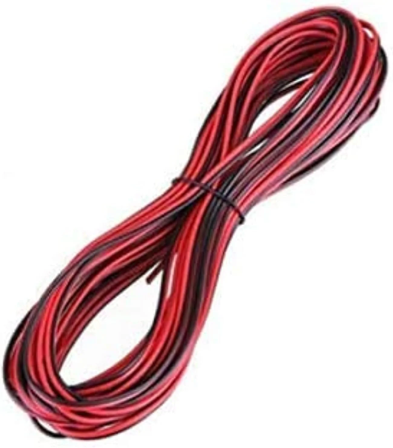 سیم کابل افزایشی عباسعلی 20 متری برای نوارهای ال ای دی، سیم برق حرفه ای مشکی قرمز