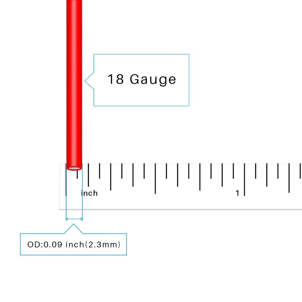 سیم سیلیکونی انعطاف پذیر BNTECHGO گیج 18، 1.5 متر قرمز و 1.5 متر مشکی، 200 درجه سانتیگراد، سیم مسی قلع اندود 600 ولت