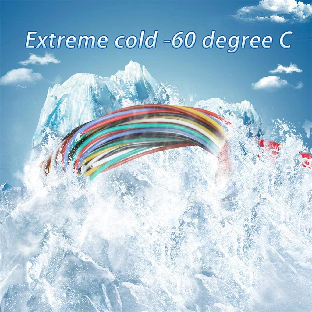 سیم سیلیکونی گیج 20 BNTECHGO، فوق العاده انعطاف پذیر، 7 رنگ، مقاوم در برابر حرارت بالا 200 درجه سانتیگراد، عایق لاستیک سیلیکونی 600 ولت، سیم سیلیکونی 20 AWG، 100 رشته سیم مسی قلع اندود، کابل سیم رشته ای