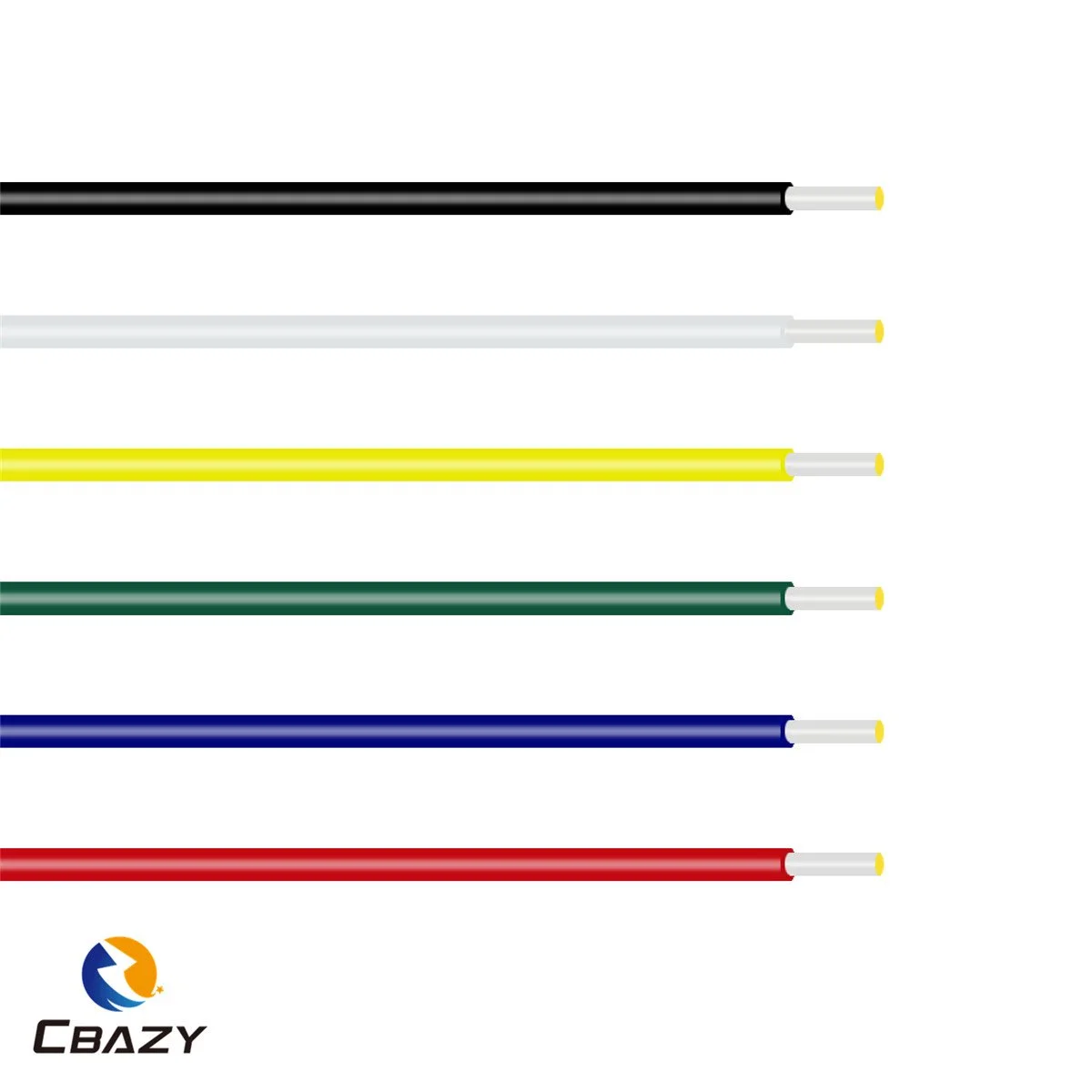 سیم برق مفتولی CBAZY، گیج 24، 6 رنگ، 10 متر در هر رنگ، AWG 24 سیم برق مفتولی CBAZY، گیج 24، 6 رنگ، 10 متر در هر رنگ، AWG 24