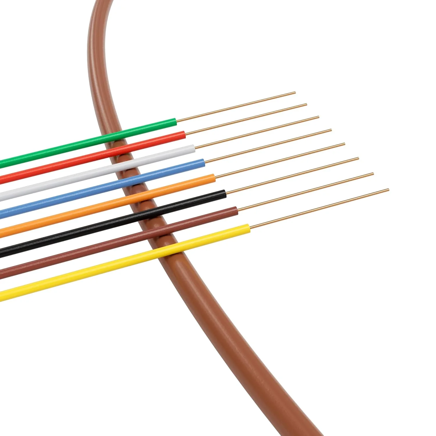 سیم ترموستات THE CIMPLE CO 18/8 - قهوه ای - مس جامد گیج 18، 8 رسانا - CL2 (دارای لیست UL) CMR Riser Rated (CL3) - دارای رتبه بندی مسکونی، تجاری و صنعتی - 18-8، 50 فوت