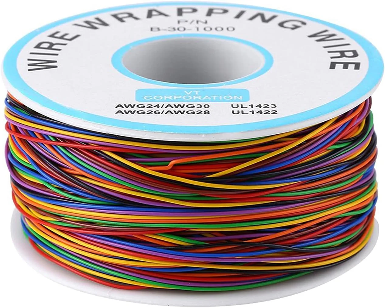 سیم عایق رنگی، پارت نامبر B-30-1000 280M سیم تست عایق رنگی 8 سیمه سیم مسی قلع اندود جامد