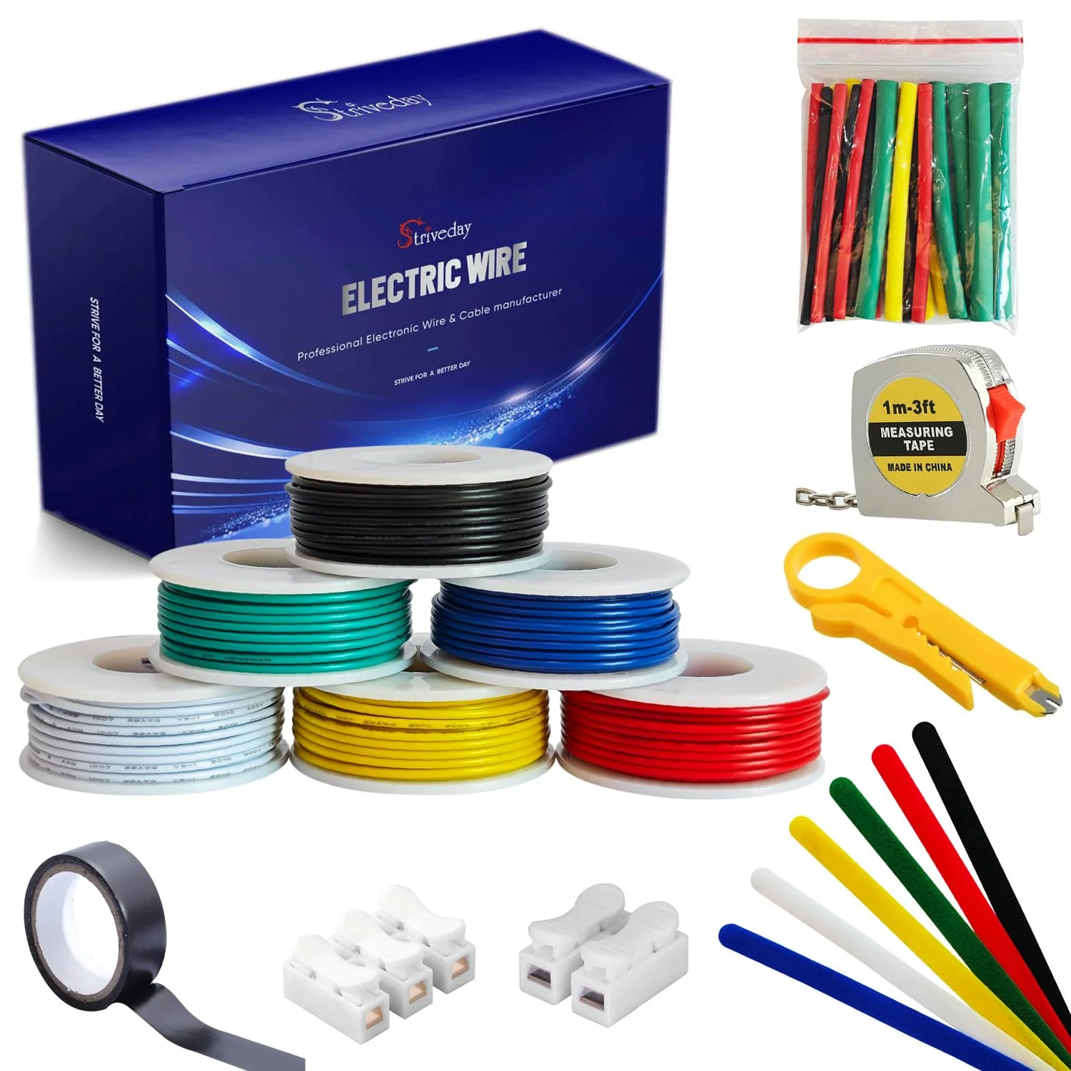 سیم مفتولی 26 AWG، هر رول 10 متر، 6 رنگ، سیم قلع اندود مسی با روکش PVC