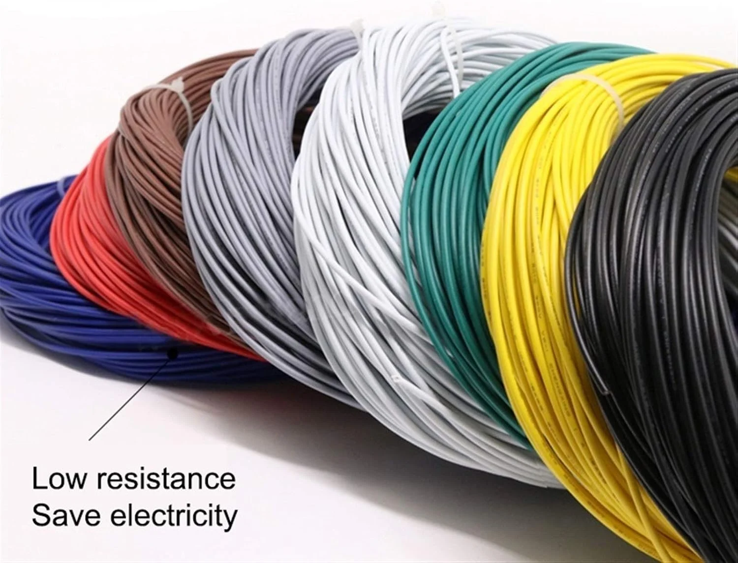 سیم افشان 1007، سیم 5 متری UL1007، کابل الکترونیکی PVC با اندازه های 24awg/26/28/30/22AWG/18AWG/16AWG، سفید/مشکی (رنگ: مشکی، طول: 5 متر)