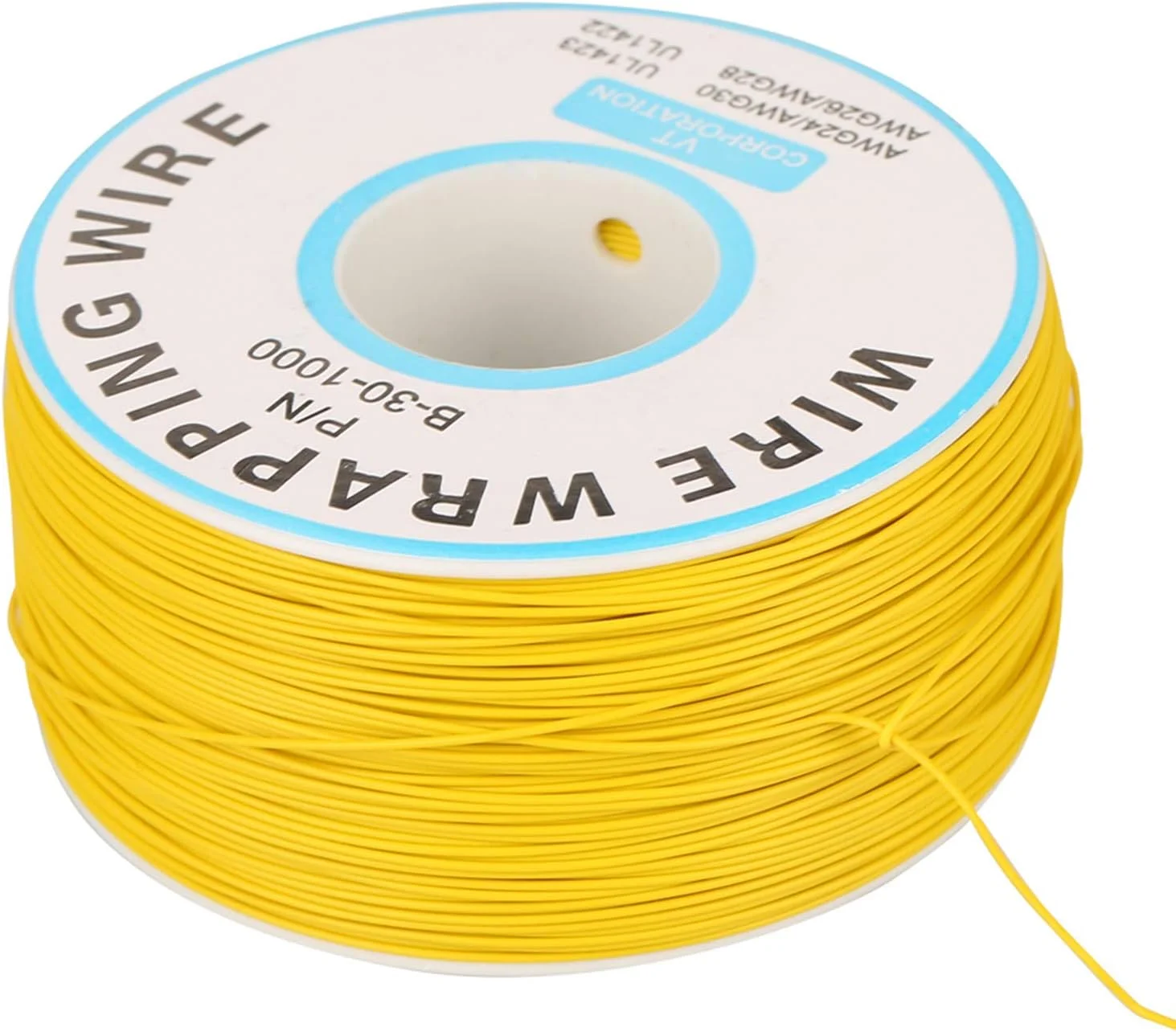 سیم برق 30AWG (0.5mm)، 1 رول 200 متری مشکی/سفید/زرد/آبی سیم جامپر کابل مناسب برای بسته بندی جواهرات سیم مسی قلع اندود تک رشته 30Awg، برای تست PCB و صنایع دستی (زرد) سیم برق 30AWG (0.5mm)، 1 رول 200 متری مشکی/سفید/زرد/آبی سیم جامپر کابل مناسب برای بسته بندی جواهرات سیم مسی قلع اندود تک رشته 30Awg، برای تست PCB و صنایع دستی (زرد)