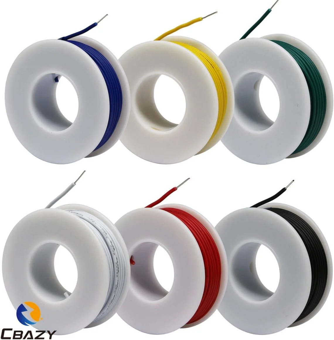 سیم برق CBAZY (سیم مفتولی) گیج 20، 6 رنگ، طول هر سیم 6 متر