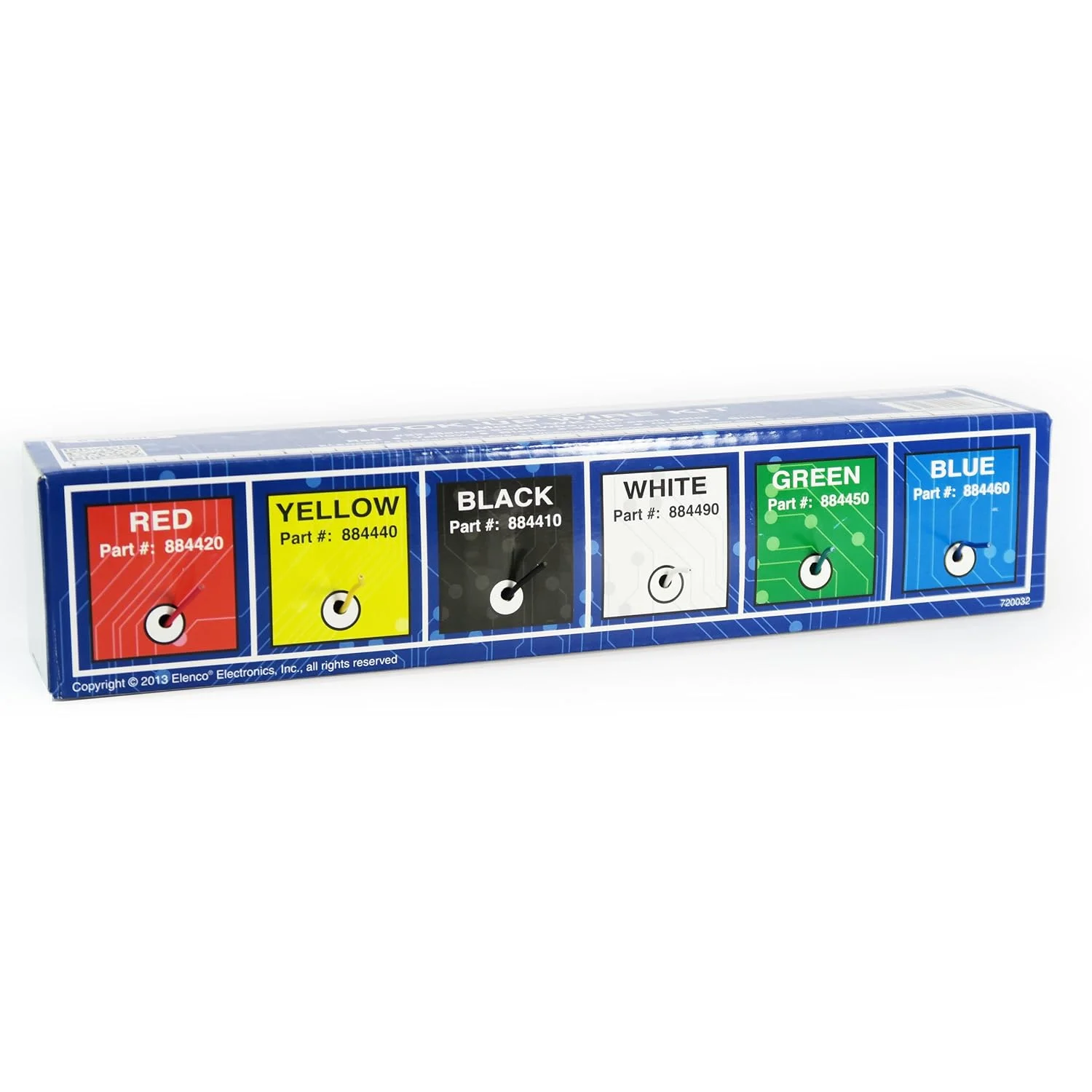 Elenco - XMH-218 کیت سیم اتصال جامد 6 رنگ در جعبه توزیع کننده # WK-106