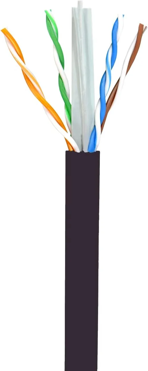 کابل اترنت Cat6 CMR Riser (CAT6e) Yikki Elite، طول 305 متر، سیم مسی خالص 24AWG، پهنای باند 600 مگاهرتز، دارای جداکننده نویز، دارای گواهی UL، کابل شبکه عمده - مشکی کابل اترنت Cat6 CMR Riser (CAT6e) Yikki Elite، طول 305 متر، سیم مسی خالص 24AWG، پهنای باند 600 مگاهرتز، دارای جداکننده نویز، دارای گواهی UL، کابل شبکه عمده - مشکی