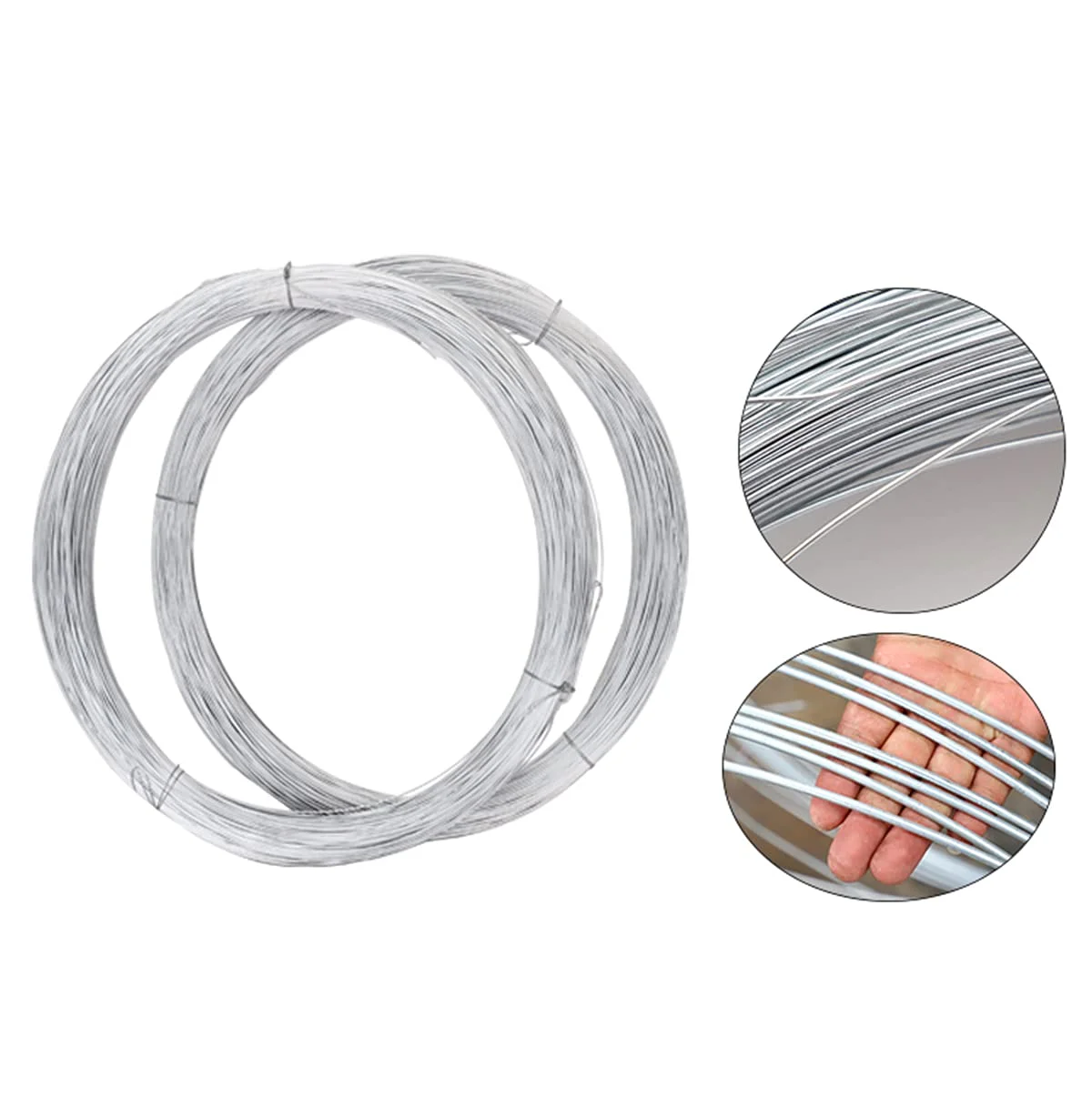 سیم مفتول گالوانیزه شماره 8، سیم مفتول گالوانیزه 5 متری، سیم فولادی چند منظوره ایده آل برای صنایع دستی، پروژه های DIY، بستن و تعمیر حصارها