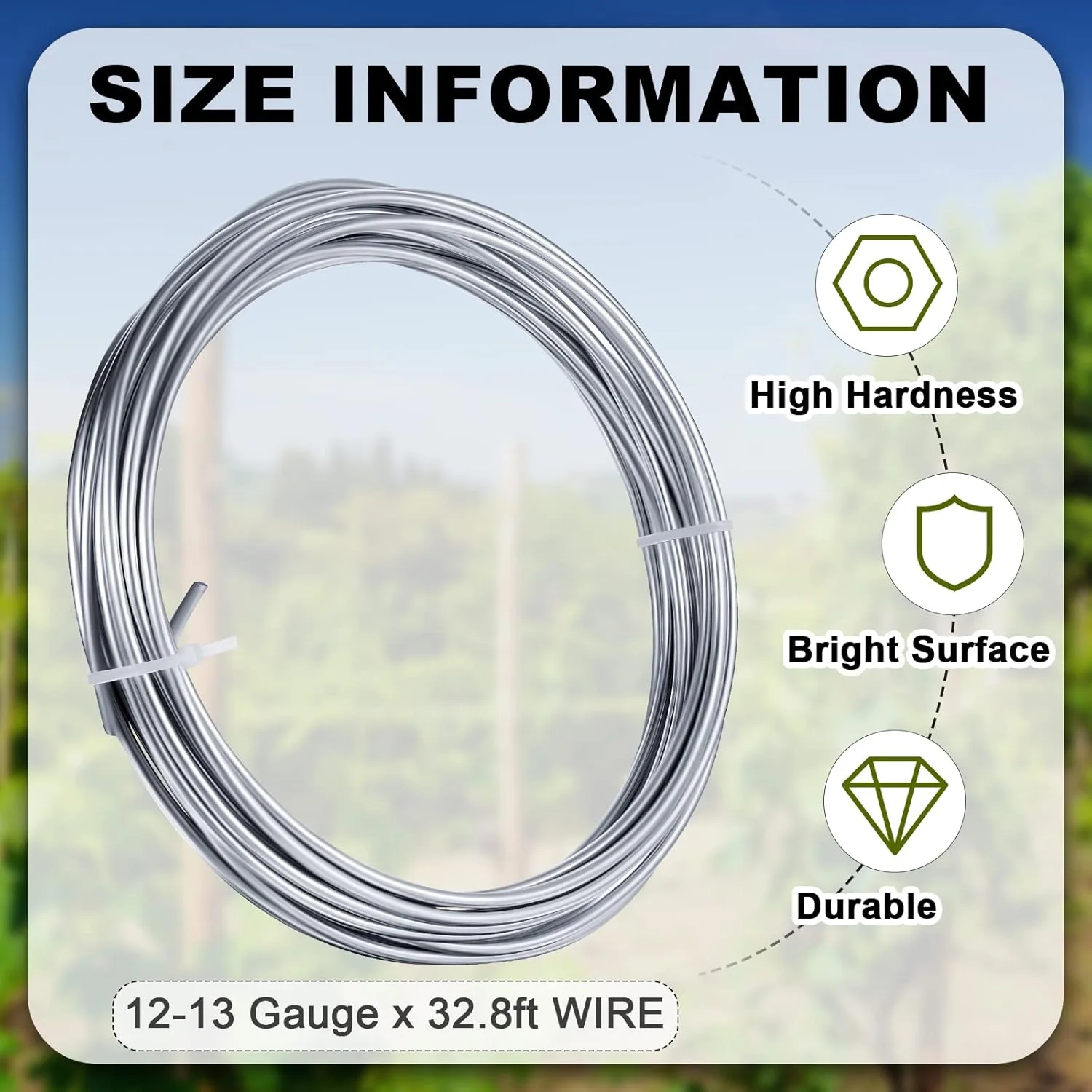 گیره سیم مفتولی لنگر Flutesan، 4 عددی، مناسب برای بستن سیم فلزی گالوانیزه با ضخامت 12.5 برای ساخت داربست، تاکستان، حصار و آلاچیق