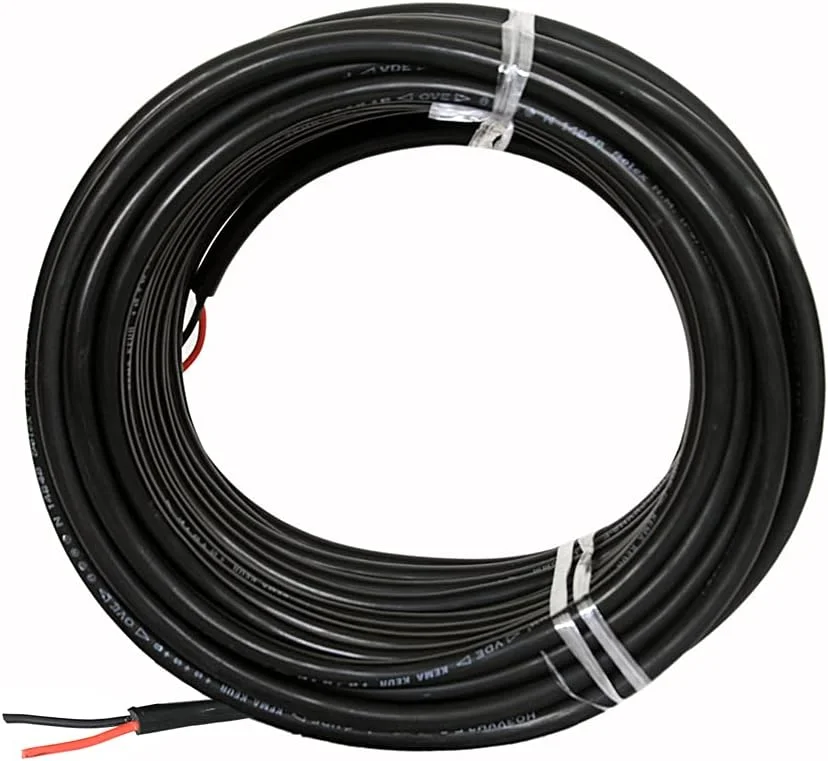 سیم و کابل مسی انعطاف پذیر دو هسته ای 0.75 میلی متری با عایق PVC و FR، طول 20 متر، مناسب برای سیم کشی برق خانگی و صنعتی (مشکی)