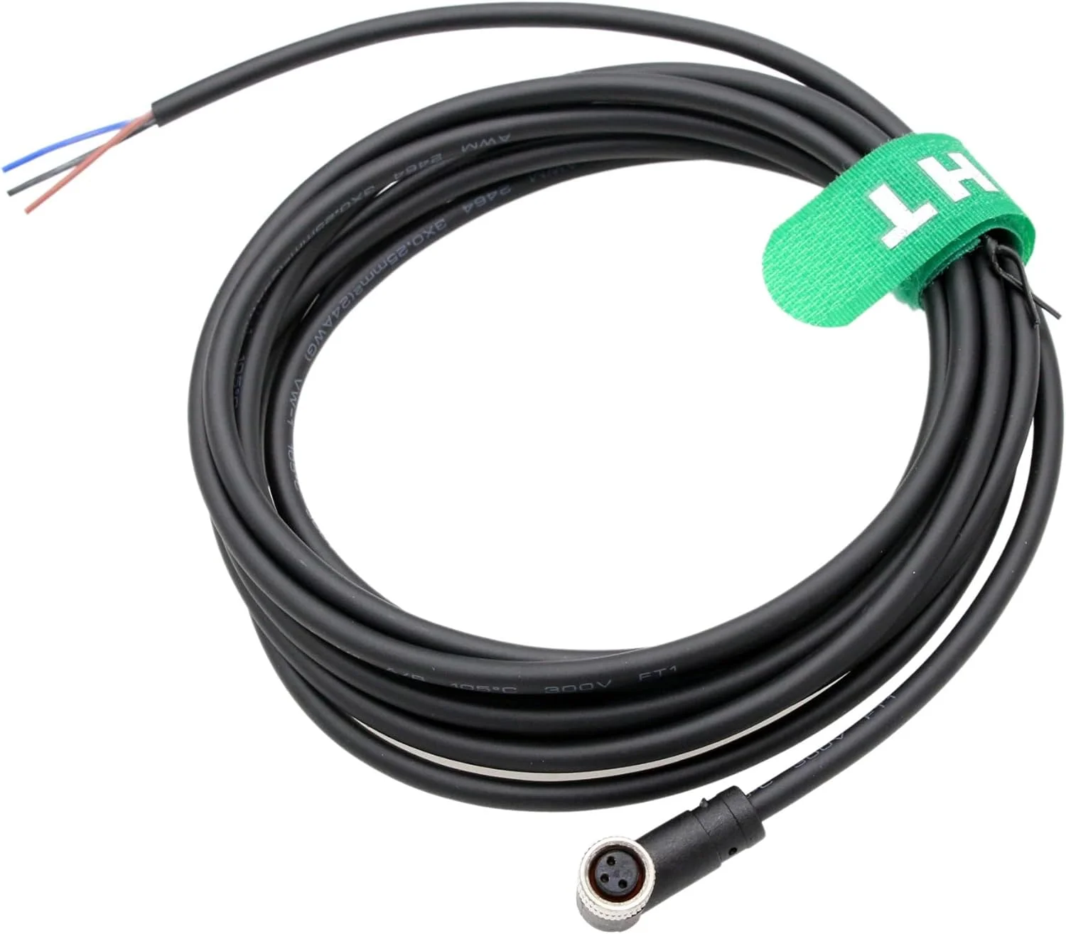 کابل برق سنسور محرک M8 مادگی 3 پین سیم باز برای اتصال دستگاه های اتوماسیون Keyence، سوئیچ اتصال ورودی/خروجی، PVC محافظ دار 10 متری