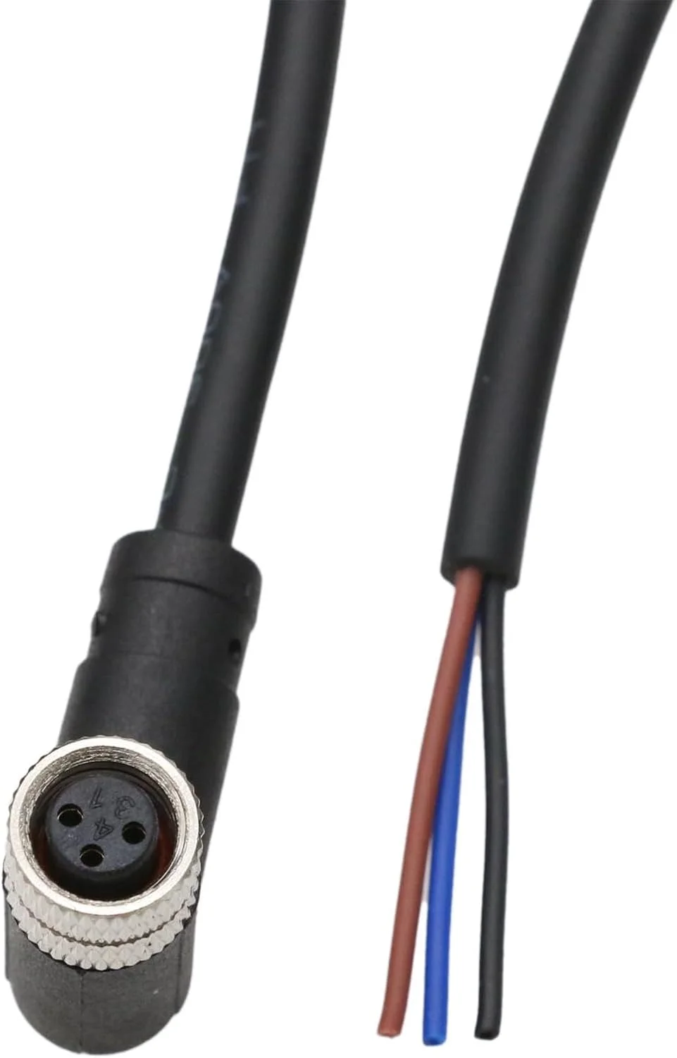 کابل برق سنسور محرک M8 مادگی 3 پین سیم باز برای اتصال دستگاه های اتوماسیون Keyence، سوئیچ اتصال ورودی/خروجی، PVC محافظ دار 10 متری