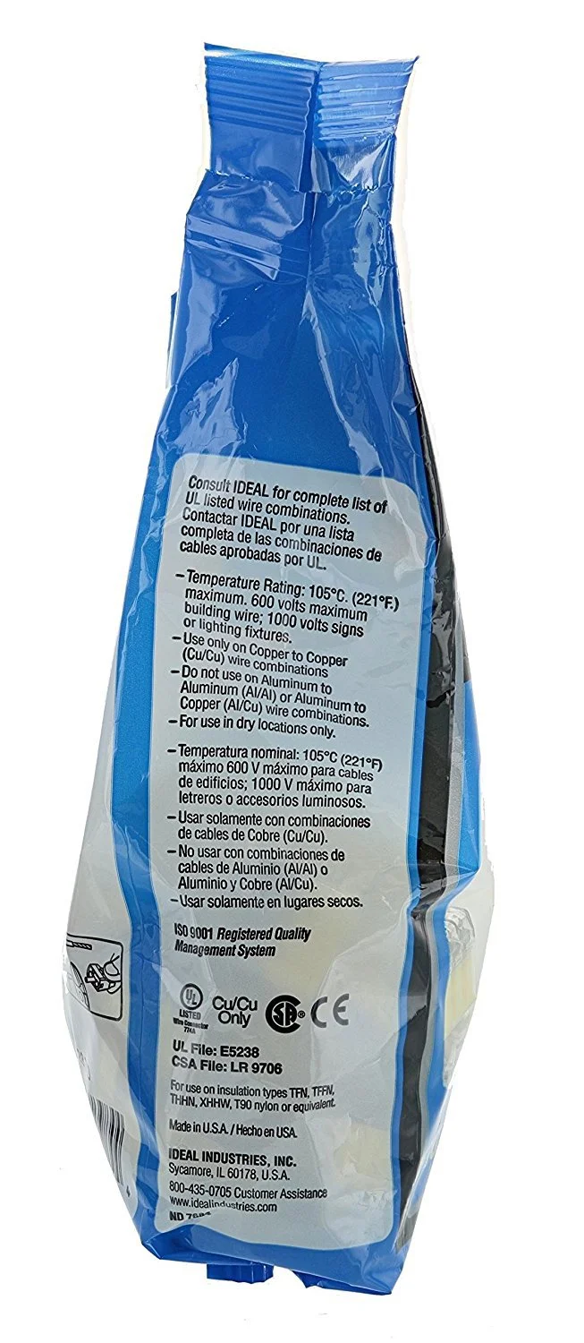 اتصال دهنده 4 پورت زرد غیر چرخشی مدل Ideal In-Sure 30-1034P برای سیم های مفتولی، افشان و قلع اندود (بسته 100 عددی)