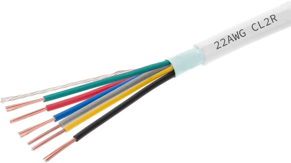 کابل دزدگیر شیلددار InstallerCCTV با 6 رشته سیم و ضخامت 22 AWG، قرقره 26 متری، تمام مس برای سیستم های اعلام حریق/صوت/دزدگیر