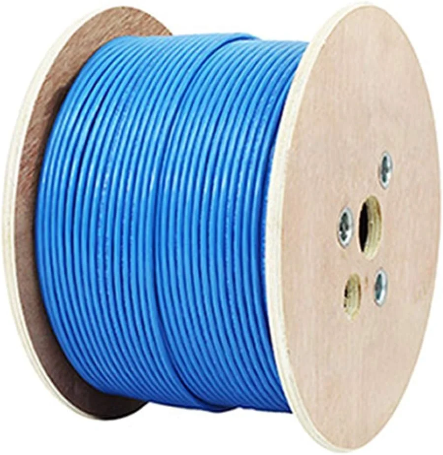 کابل شبکه Cat8 روکش Plenum شیلددار (CMP) اینفینیتی، 40 گیگابیت بر ثانیه، 2000 مگاهرتز، S/FTP 22AWG، مس خالص، عملکرد بالا در PoE، دارای گواهینامه UL و تاییدیه ETL (آبی، 305 متر)