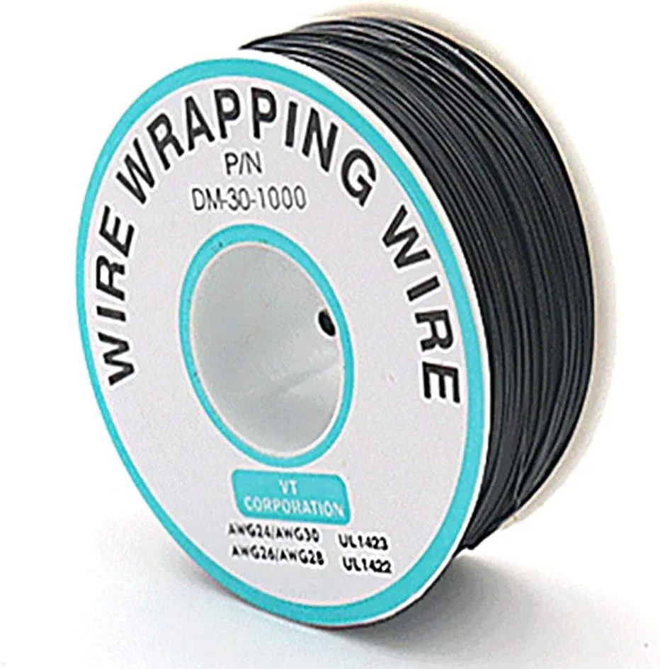 سیم عایق تست سیم پیچی کابل 250 متری 30AWG سیم مسی قلع اندود جامد سیم برق برای سیم پیچی تست الکترونیکی لپ تاپ