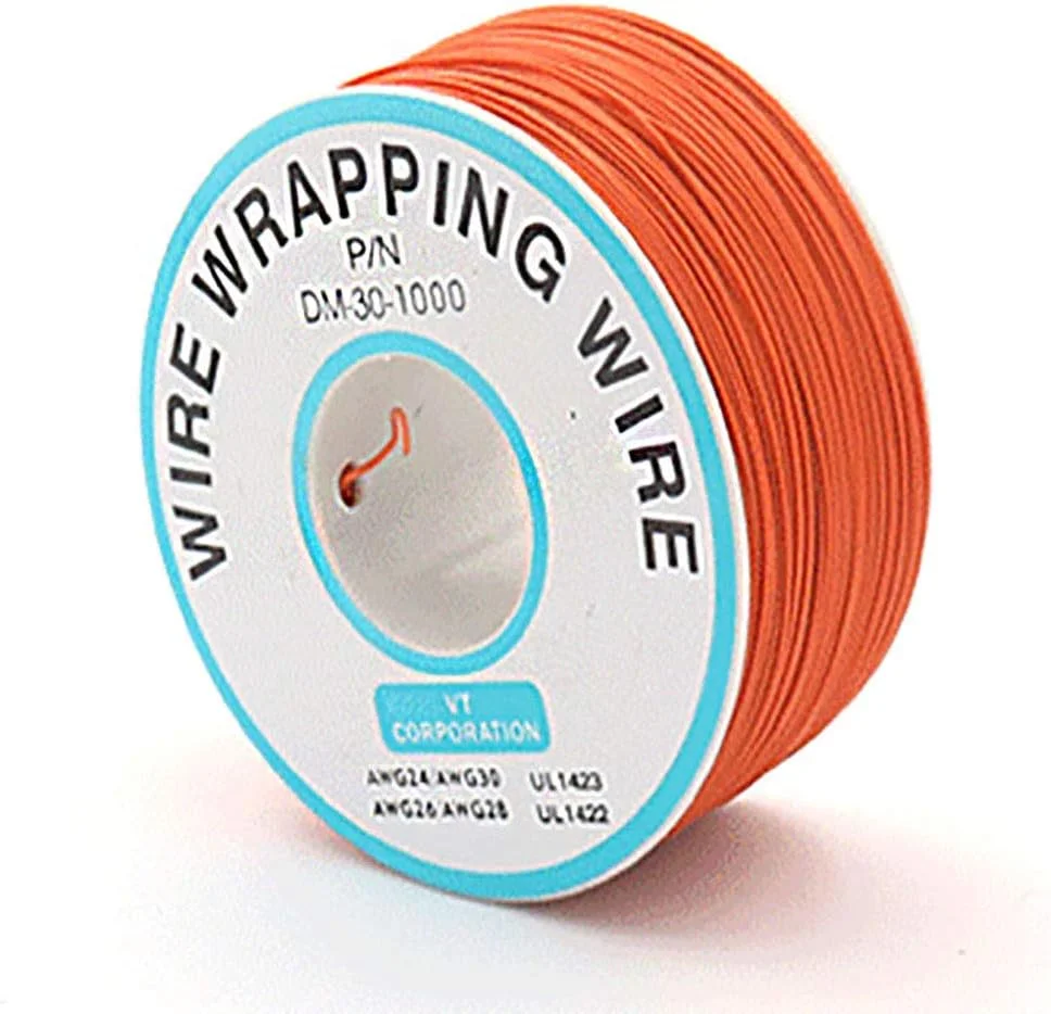 سیم عایق تست روکش کابل 250 متری 30AWG سیم مسی قلع اندود جامد سیم برق برای سیم روکش تست الکترونیکی لپ تاپ