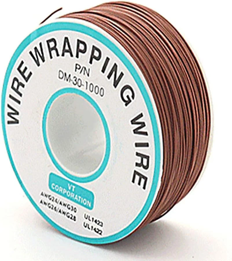 سیم عایق تست روکش کابل 250 متری 30AWG سیم مسی قلع اندود جامد سیم برق برای لپ تاپ سیم روکش تست الکترونیکی