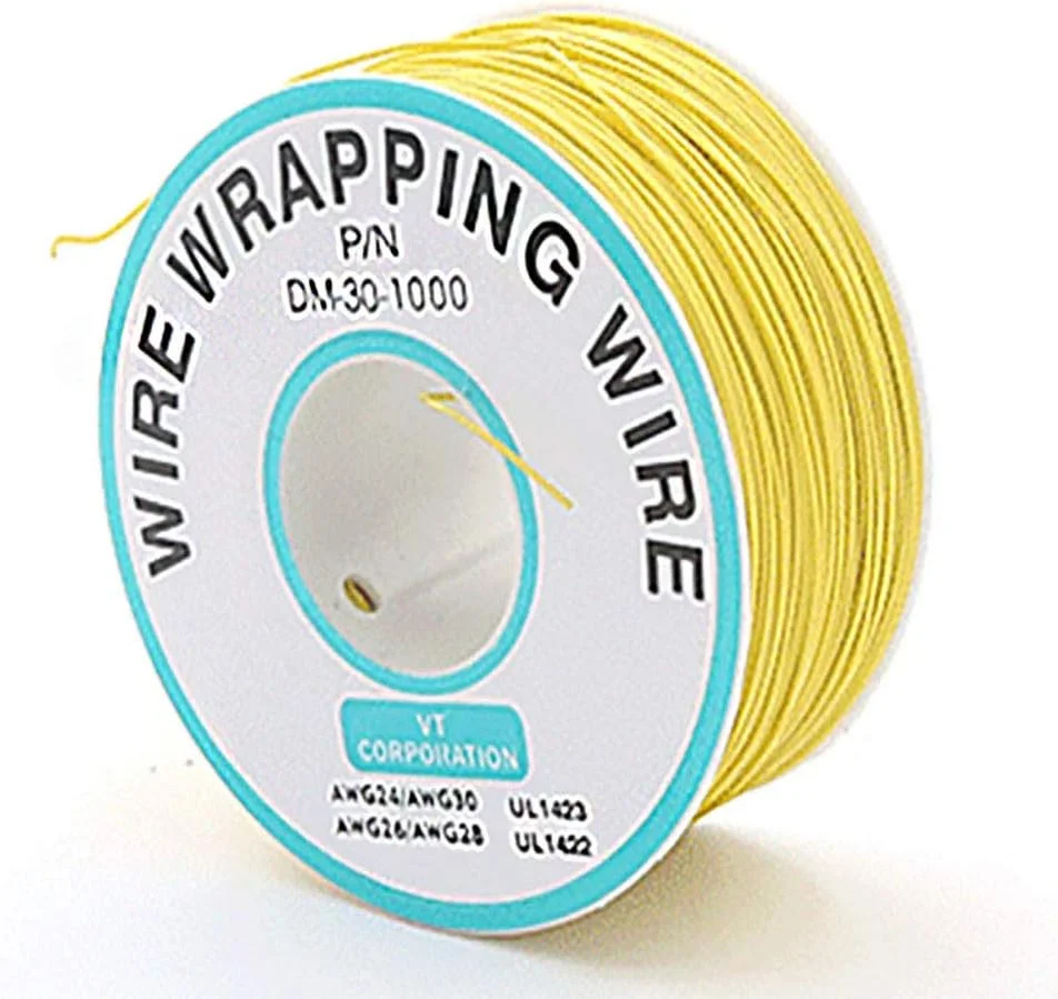 سیم عایق تست روکش کابل 250 متری 30AWG سیم مسی قلع اندود جامد سیم برق برای لپ تاپ سیم روکش تست الکترونیکی