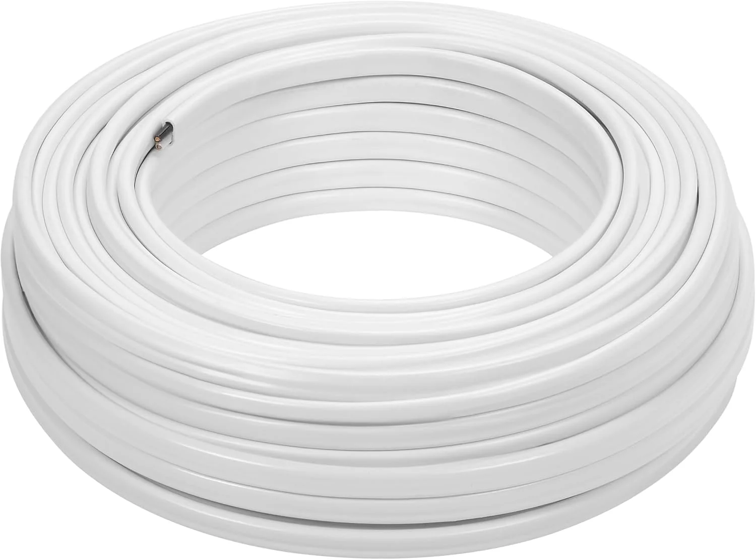 سیم برق سفید 14/2 مفتولی مسی Maxxima، کابل روکش دار غیر فلزی، 600 ولت، سیم کشی مسکونی، مدارهای انشعاب برای روشنایی تک قطبی، پریزها و کلیدها، 15 متر