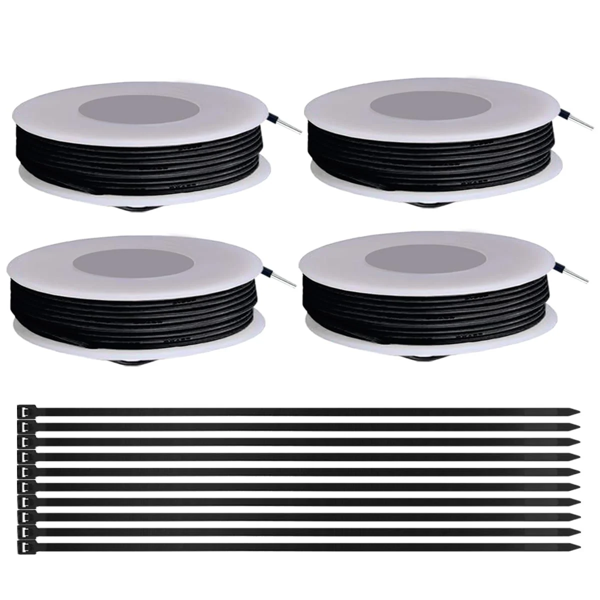 سیم برق مشکی 24 گیج، سیم مفتولی 300 ولت PVC، سیم مسی قلع اندود عایق 24AWG، سیم اتصال 5 متری، مجموعه سیم با بست کمربندی برای الکترونیک DIY سیم برق مشکی 24 گیج، سیم مفتولی 300 ولت PVC، سیم مسی قلع اندود عایق 24AWG، سیم اتصال 5 متری، مجموعه سیم با بست کمربندی برای الکترونیک DIY