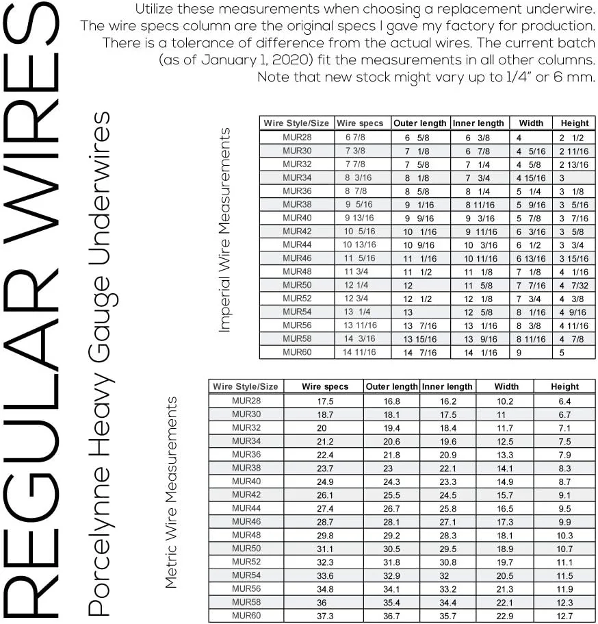 فنر زیر سینه زنانه Porcelynne - سیم های ضخیم - سیم های جایگزین پوشش کامل (بسته 1 عددی)
