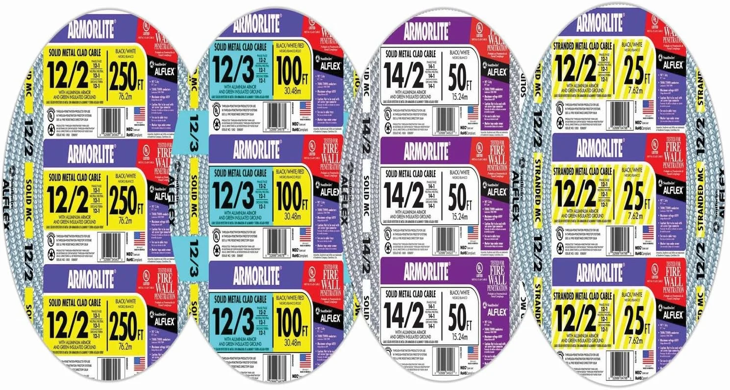 کابل برق آلومینیومی Southwire 68583421 به طول 25 فوت، سایز 123 MC ALUM کابل برق آلومینیومی Southwire 68583421 به طول 25 فوت، سایز 123 MC ALUM