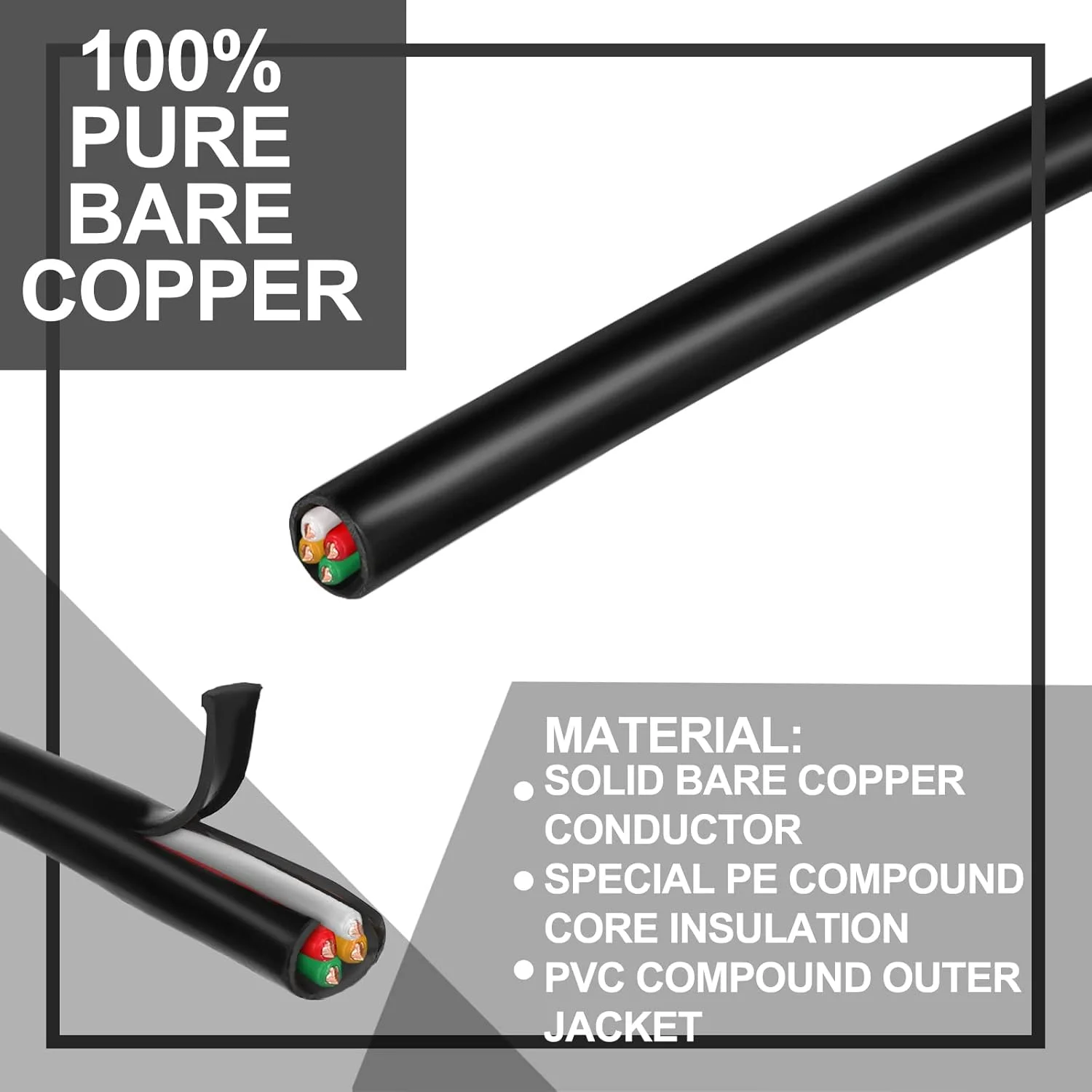 سیم جامد سیستم آبپاش، سیم آبیاری گیج 18 با روکش PVC مقاوم در برابر اشعه ماوراء بنفش، کابل آبپاش برای سیستم آبیاری زیرزمینی، سیستم کنترل مرکزی مزرعه، 30 ولت، دارای گواهی UL (18/10، 30 متر) سیم جامد سیستم آبپاش، سیم آبیاری گیج 18 با روکش PVC مقاوم در برابر اشعه ماوراء بنفش، کابل آبپاش برای سیستم آبیاری زیرزمینی، سیستم کنترل مرکزی مزرعه، 30 ولت، دارای گواهی UL (18/10، 30 متر)