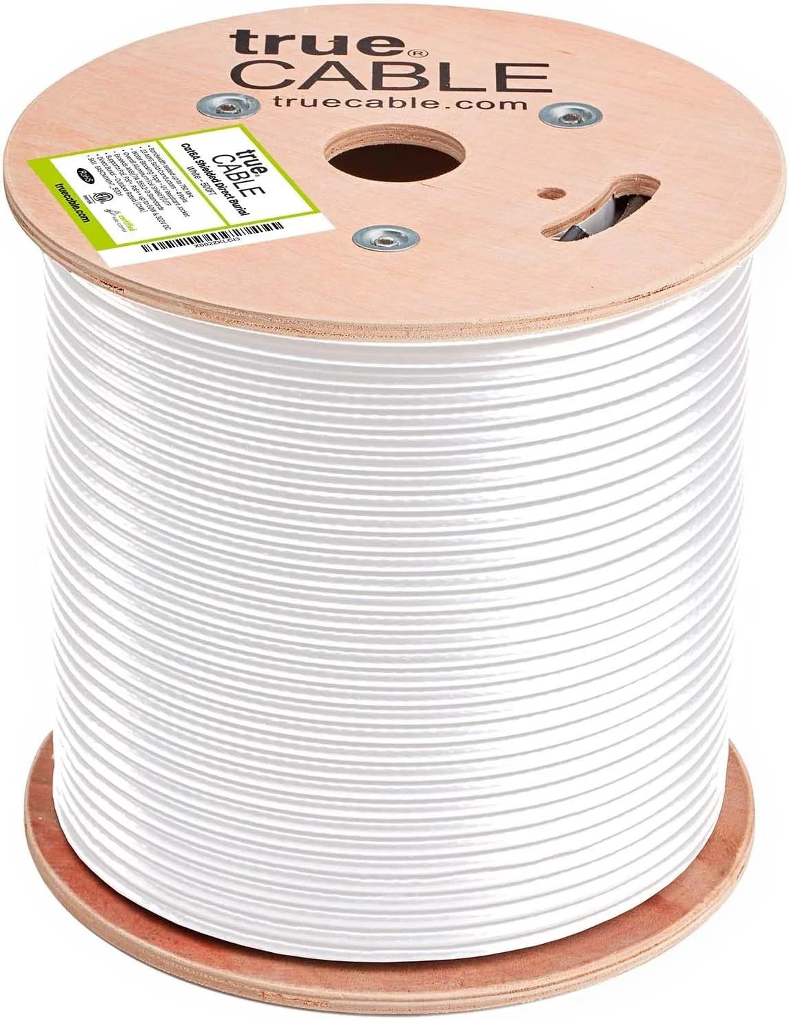 کابل دفن مستقیم Cat6A شیلددار FTP، 152 متر، ضد آب، دارای استاندارد CMX مناسب فضای باز، سفید، مس خالص 23AWG، 750MHz، PoE++ (4PPoE)، دارای لیست ETL، اترنت عمده کابل دفن مستقیم Cat6A شیلددار FTP، 152 متر، ضد آب، دارای استاندارد CMX مناسب فضای باز، سفید، مس خالص 23AWG، 750MHz، PoE++ (4PPoE)، دارای لیست ETL، اترنت عمده