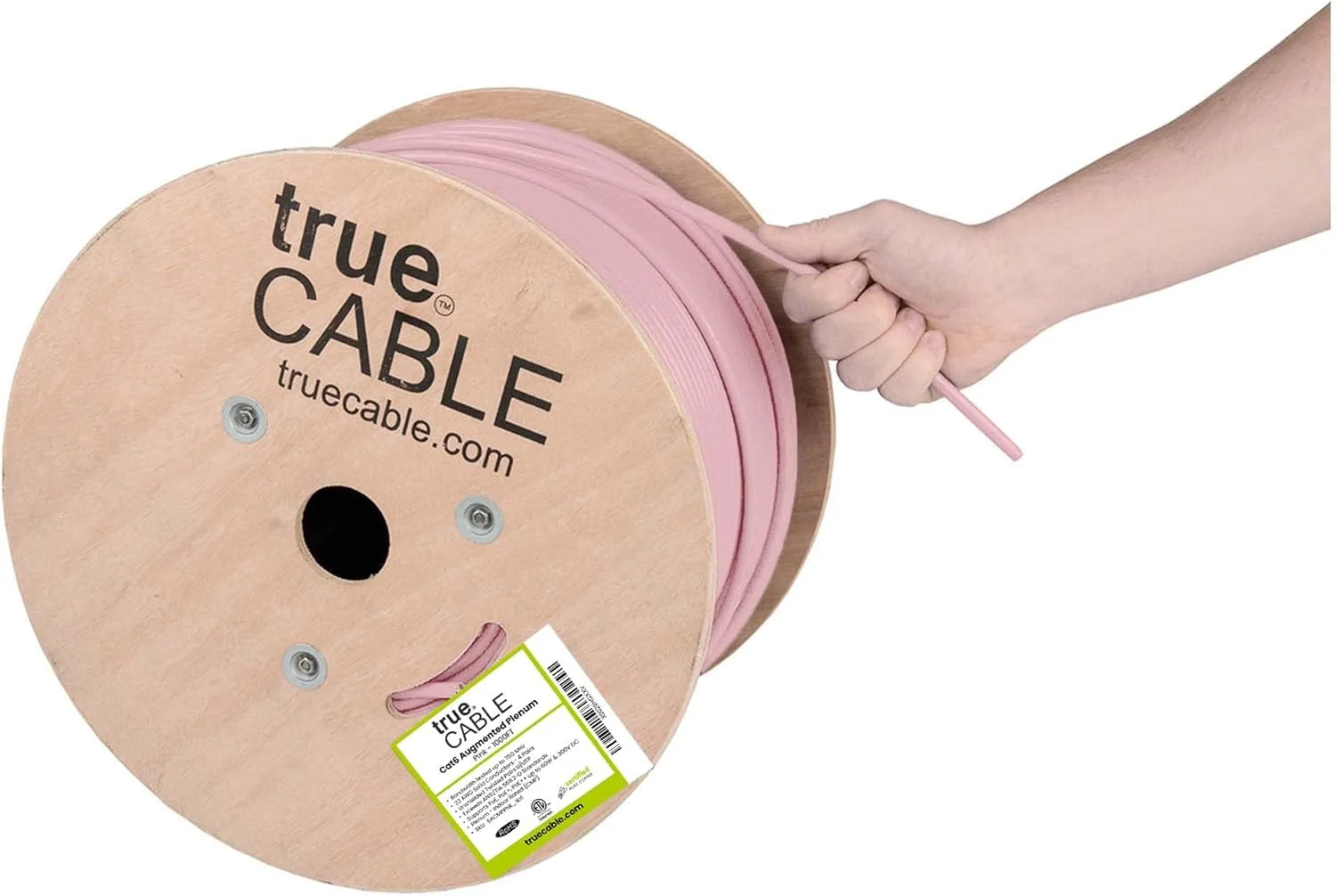 کابل شبکه Cat6A Plenum، 23AWG، 4 زوج سیم مسی خالص، 750MHz، دارای گواهی ETL، زوج به هم تابیده بدون شیلد (UTP)، حلقه 1000 فوتی بنفش کابل شبکه Cat6A Plenum، 23AWG، 4 زوج سیم مسی خالص، 750MHz، دارای گواهی ETL، زوج به هم تابیده بدون شیلد (UTP)، حلقه 1000 فوتی بنفش