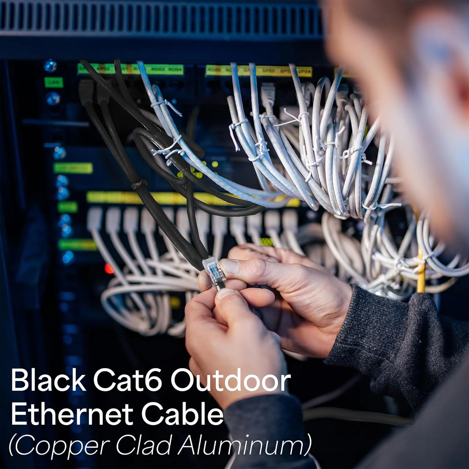 کابل اترنت Cat6 مشکی VIVO، طول 152 متر، سیم 23 AWG، ضد آب، مناسب فضای باز، دفن مستقیم/زیرزمینی (CABLE-V012) کابل اترنت Cat6 مشکی VIVO، طول 152 متر، سیم 23 AWG، ضد آب، مناسب فضای باز، دفن مستقیم/زیرزمینی (CABLE-V012)