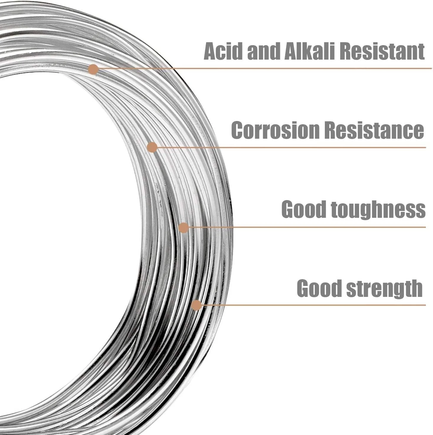 سیم باغبانی، مفتول گالوانیزه نرم و جامد، طول 3/5/60/90 متر، قطر 2.8 میلی متر، سیم فلزی سنگین حصار باغ، نقره ای سیم باغبانی، مفتول گالوانیزه نرم و جامد، طول 3/5/60/90 متر، قطر 2.8 میلی متر، سیم فلزی سنگین حصار باغ، نقره ای