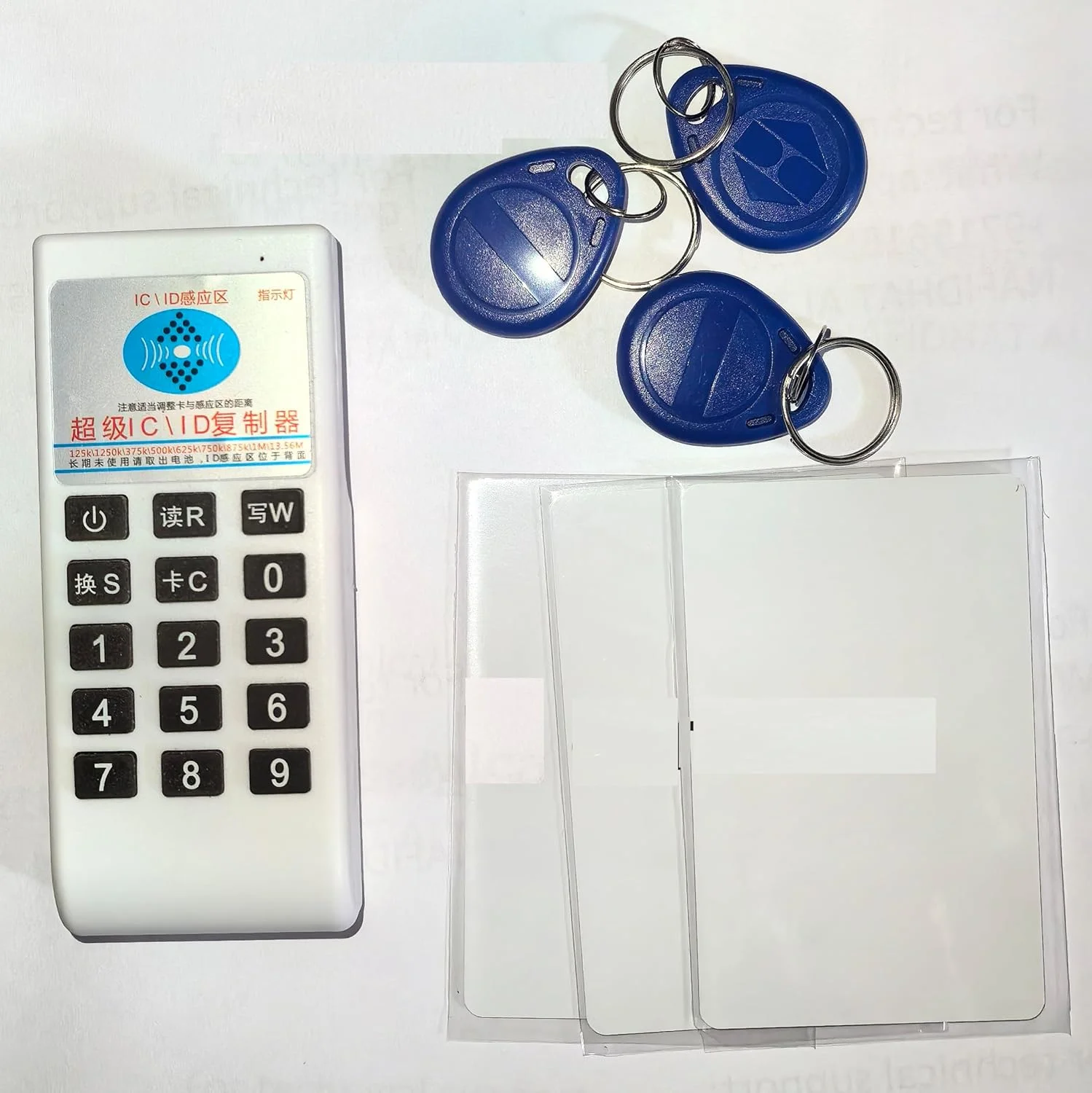 دستگاه کپی و خواننده RFID دستی althiqahkey، دستگاه کپی 125khz 13.56mhz برای کنترل دسترسی درب، شامل 3 تگ T5577 + 3 کارت UID 13.56mhz