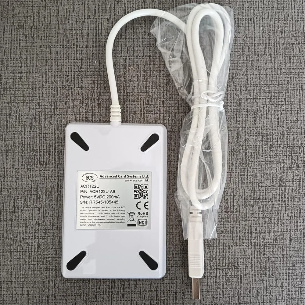 دستگاه کارتخوان NFC مدل ACS ACR122U به همراه 5 عدد تگ NFC مدل Ntag213 و نرم افزار رایگان دستگاه کارتخوان NFC مدل ACS ACR122U به همراه 5 عدد تگ NFC مدل Ntag213 و نرم افزار رایگان
