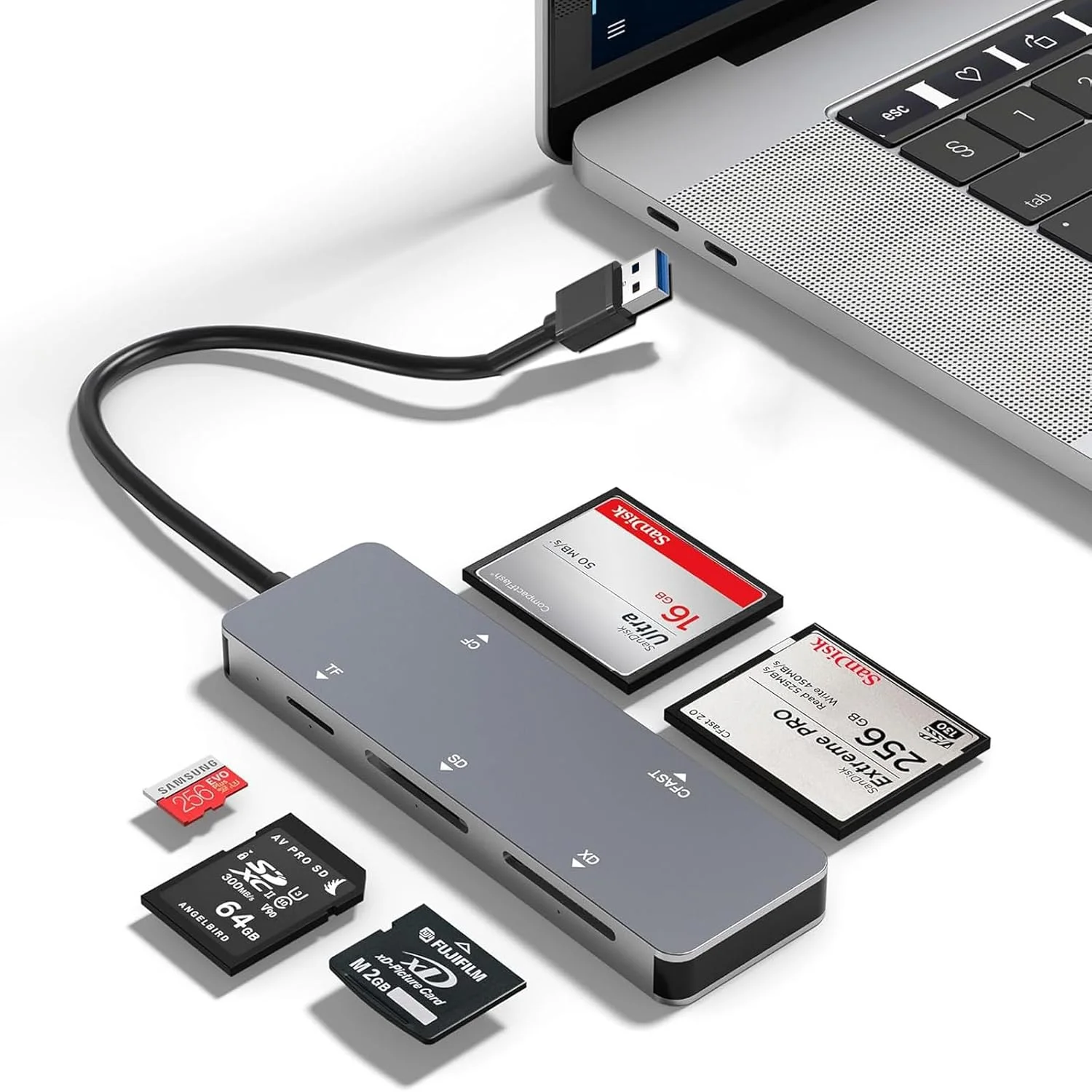 کارت خوان CFast اکسفور، کارت خوان USB 3.0 USB C CFast 2.0، آداپتور کارت حافظه آلومینیومی 5 گیگابیت بر ثانیه برای کارت های SanDisk، Lexar، Transcend، Sony، خواندن 5 کارت مناسب برای کارت های CFast/CF/SD/TF/XD کارت خوان CFast اکسفور، کارت خوان USB 3.0 USB C CFast 2.0، آداپتور کارت حافظه آلومینیومی 5 گیگابیت بر ثانیه برای کارت های SanDisk، Lexar، Transcend، Sony، خواندن 5 کارت مناسب برای کارت های CFast/CF/SD/TF/XD