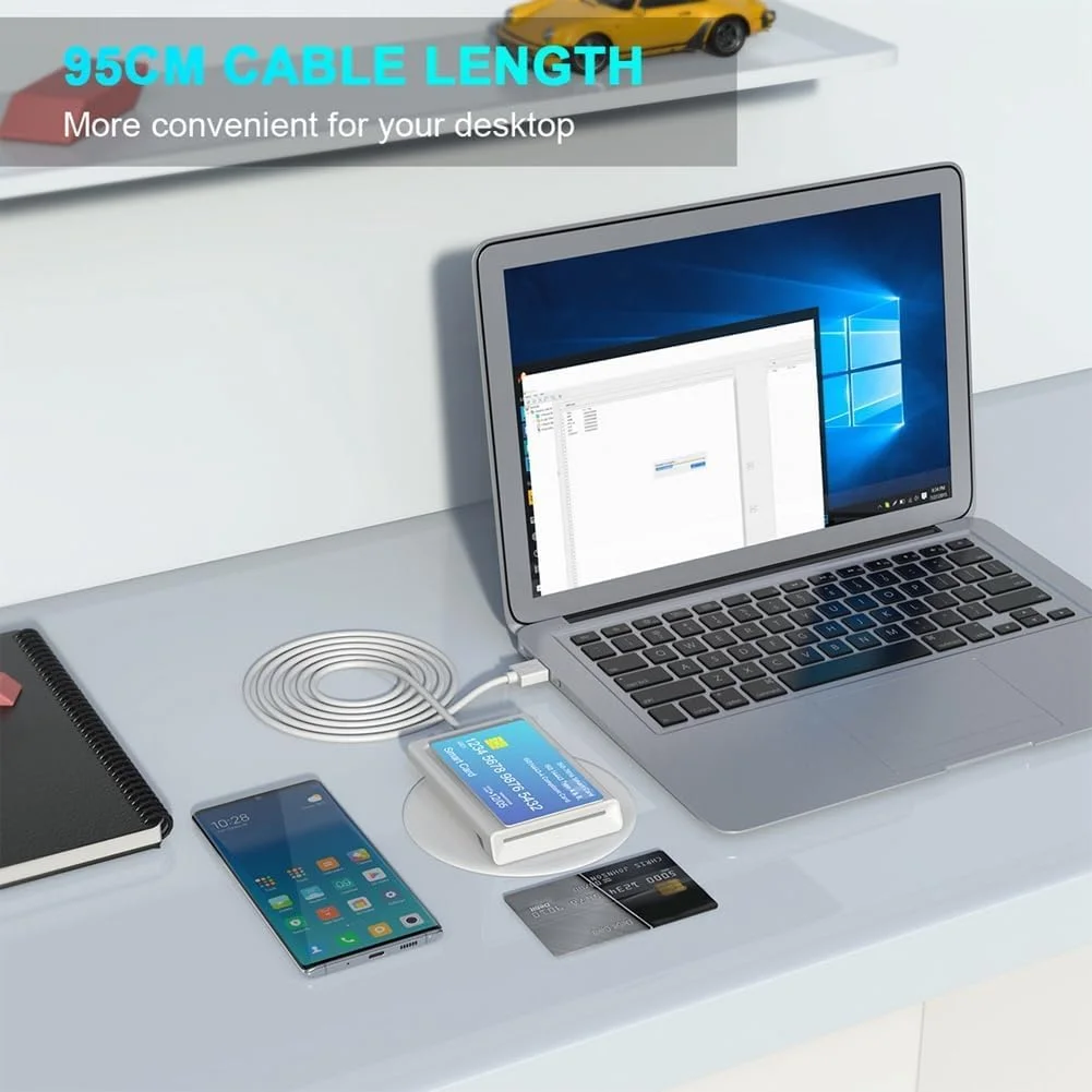 کارت خوان هوشمند، کارت خوان/نویسنده دوگانه تماسی + NFC 2 در 1، متصل به کامپیوتر، سازگار با PCSC، پشتیبانی از کارت های هوشمند غیر تماسی، سازگار با کامپیوتر، سفید کارت خوان هوشمند، کارت خوان/نویسنده دوگانه تماسی + NFC 2 در 1، متصل به کامپیوتر، سازگار با PCSC، پشتیبانی از کارت های هوشمند غیر تماسی، سازگار با کامپیوتر، سفید