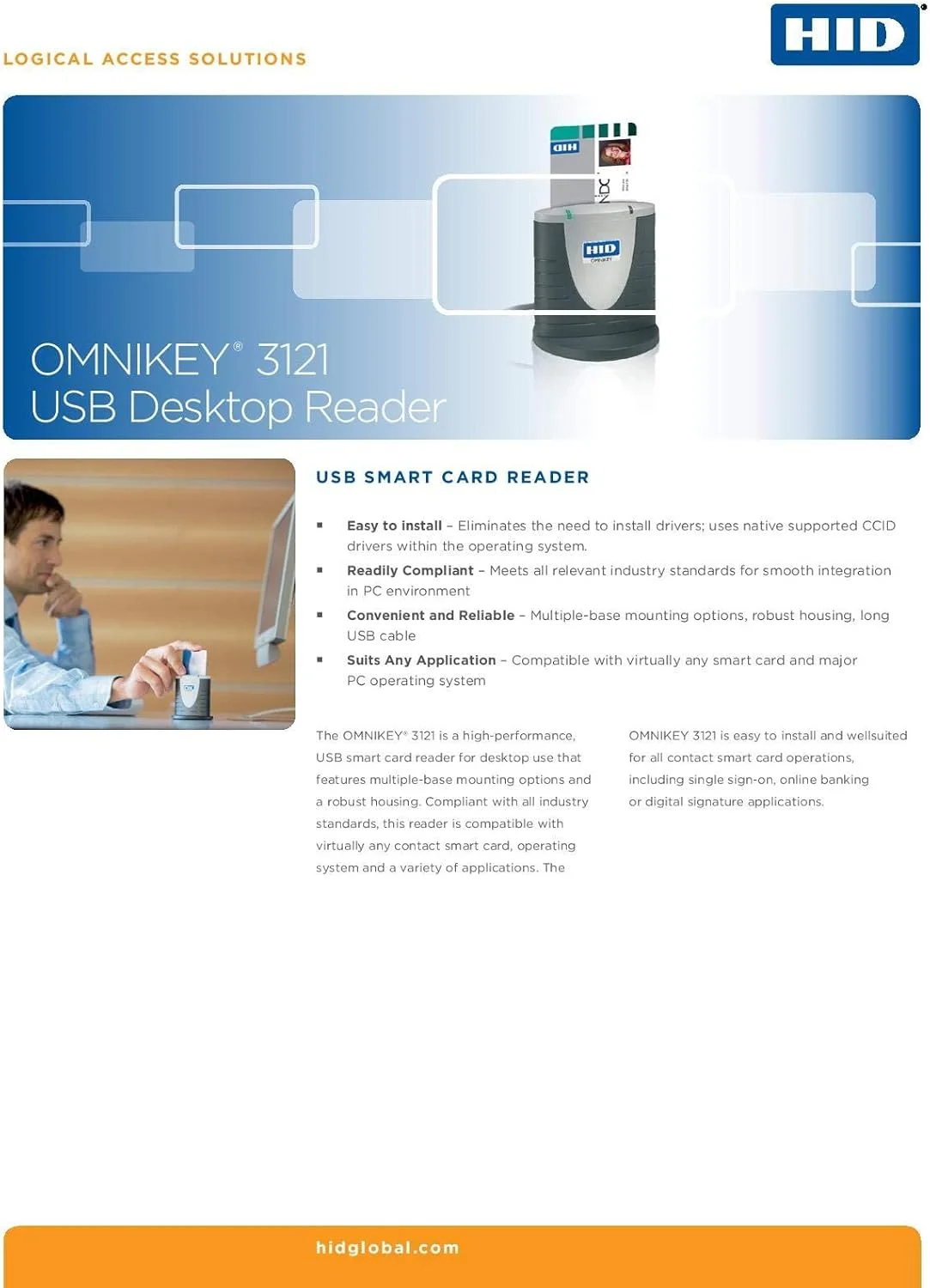 کارت خوان USB مدل HID OMNIKEY 3121