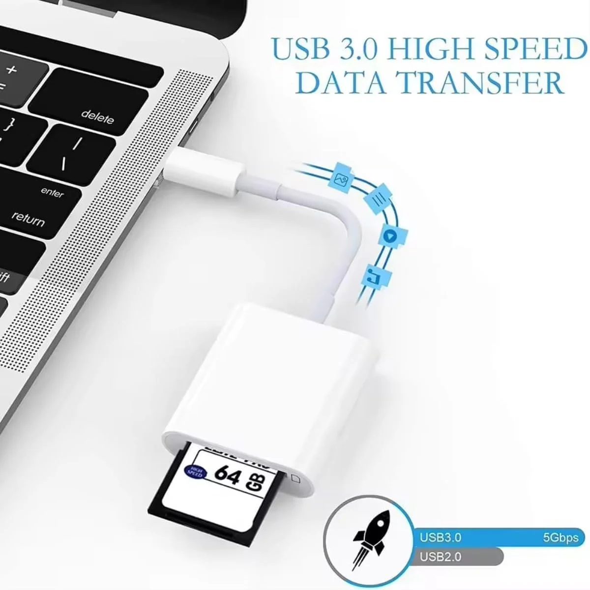 کارت خوان دو منظوره USB-C برای آیفون 15، انتقال فوق سریع 170 مگابایت بر ثانیه، سازگار با SD/Micro SD/SDHC/SDXC/MMC، کارکرد با مک بوک، آیپد، سامسونگ و غیره کارت خوان دو منظوره USB-C برای آیفون 15، انتقال فوق سریع 170 مگابایت بر ثانیه، سازگار با SD/Micro SD/SDHC/SDXC/MMC، کارکرد با مک بوک، آیپد، سامسونگ و غیره