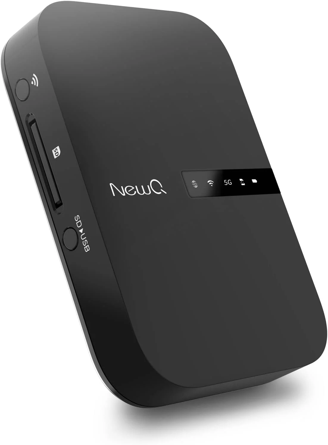 روتر مسافرتی NewQ Filehub AC750: هارد درایو قابل حمل، کارت خوان SD و توسعه دهنده کوچک دامنه WiFi برای مسافرت | دسترسی بی سیم به هارد اکسترنال و دستگاه ذخیره سازی USB برای پشتیبان گیری از عکس و فایل ها از آیفون